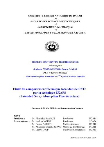 Etude du comportement thermique local dans le CdTe par la ...