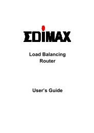 Load Balancing Router User's Guide - Edimax