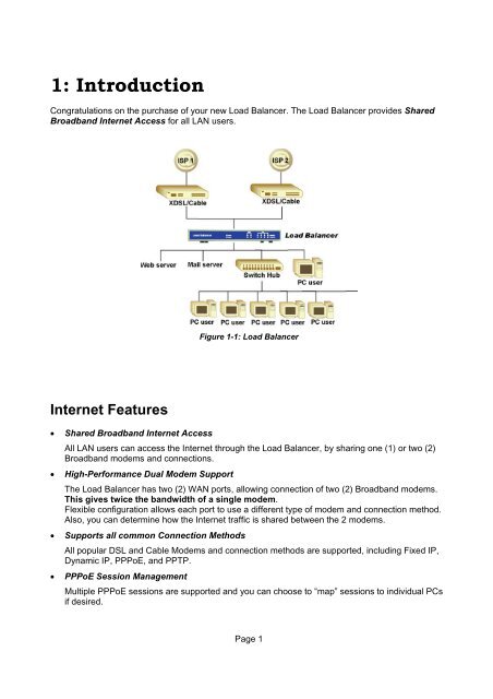 Load Balancing Router User's Guide - Edimax