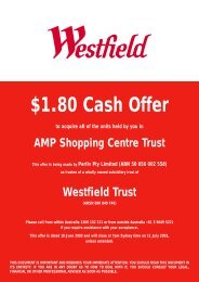 1.80 Cash Offer - Westfield