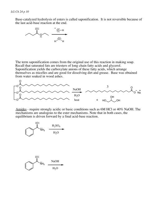 Learning Guide for Chapter 24 - Carboxylic Acid derivatives