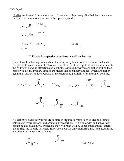 Learning Guide for Chapter 24 - Carboxylic Acid derivatives