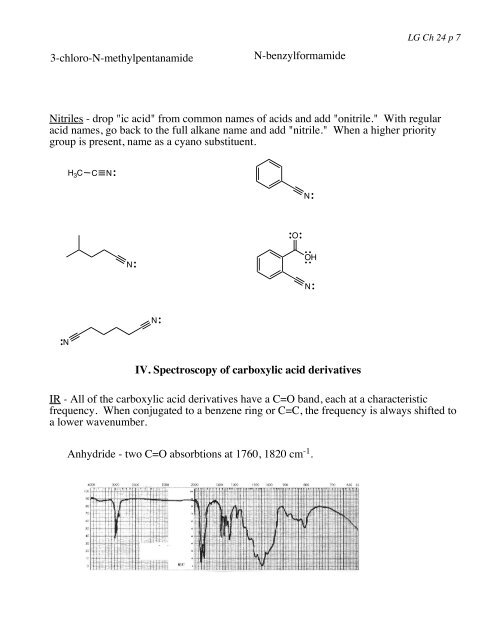 Learning Guide for Chapter 24 - Carboxylic Acid derivatives