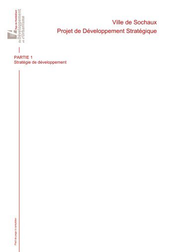 Ville de Sochaux Projet de DÃ©veloppement StratÃ©gique - ADU