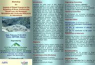 Workshop On Impacts of Global Change on the Dynamics of Snow ...