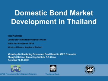 Domestic Bond Market Development in Thailand - World Bank