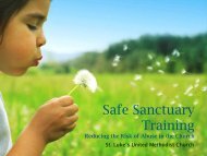 Safe Sanctuary Training (PDF) - St. Luke's United Methodist Church