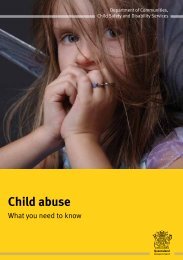 Child abuse - What you need to know - Department of Communities ...