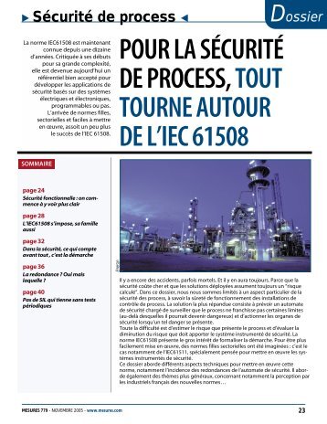 Dossier sécurité de process - EIC2 SA