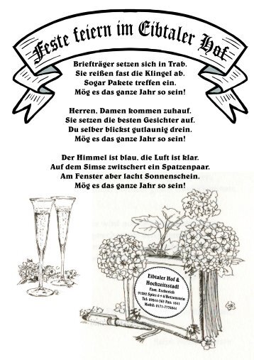 Menüvorschläge - Hochzeitsstadl