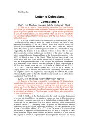 Letter to Colossians Colossians 1