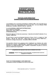 ASSISTANCE MASTERCARD - CIC