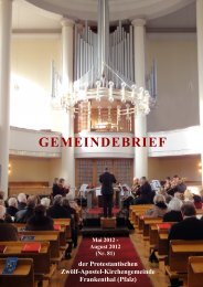 gemei debrief - Zwolf-Apostel-Kirche Frankenthal