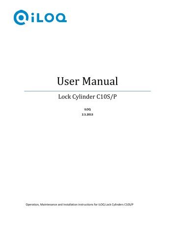 User Manual - iLOQ