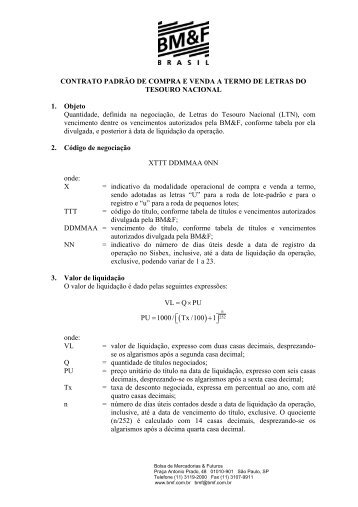 Contrato-PadrÃ£o de Compra e Venda a Termo de Letras do Tesouro ...