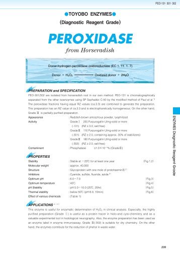 PEROXIDASE - Toyobo