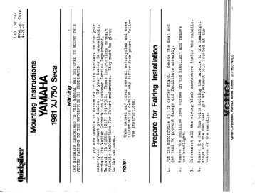 1981 Yamaha XJ750 Seca Quicksilver - Craig Vetter