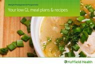 Your low GL meal recipes guide - Nuffield Health