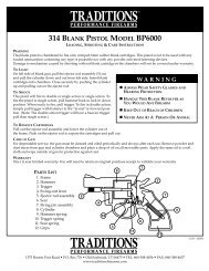 BP6000 Blank Pistol Manual - Traditions Performance Firearms