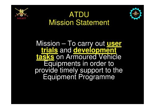 TDUs Overview and ATDU