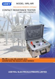 CONTACT RESISTANCE TESTER MODEL: MRL-MR