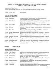 Department of Medical Imaging Research Day 2009 has been made ...