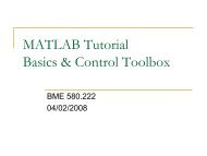 MATLAB Tutorial Basics & Control Toolbox