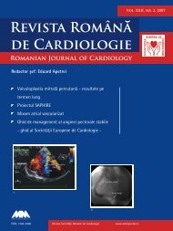 Nr. 2, 2007 - Romanian Journal of Cardiology