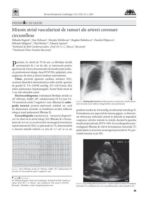 Nr. 2, 2007 - Romanian Journal of Cardiology