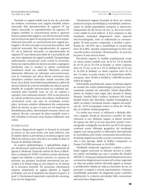 Nr. 2, 2007 - Romanian Journal of Cardiology