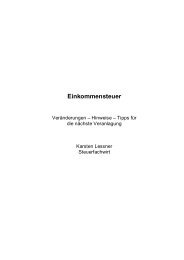 Einkommensteuer - Ruschel & Coll. GmbH & Co. KG