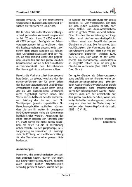 ZL Aktuell0305 - Fachverband Zusatzleistungen