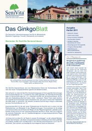 Das GinkgoBlatt - Ausgabe Herbst 2011 - SeniVita