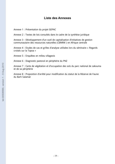 La conservation de la nature en Afrique centrale entre thÃ©orie et ...