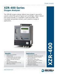 XZR400 trace oxygen analyzer - SRP Control Systems