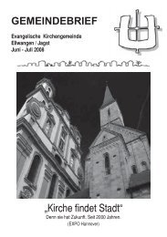 Gemeindebrief - Evangelische Kirchengemeinde Ellwangen