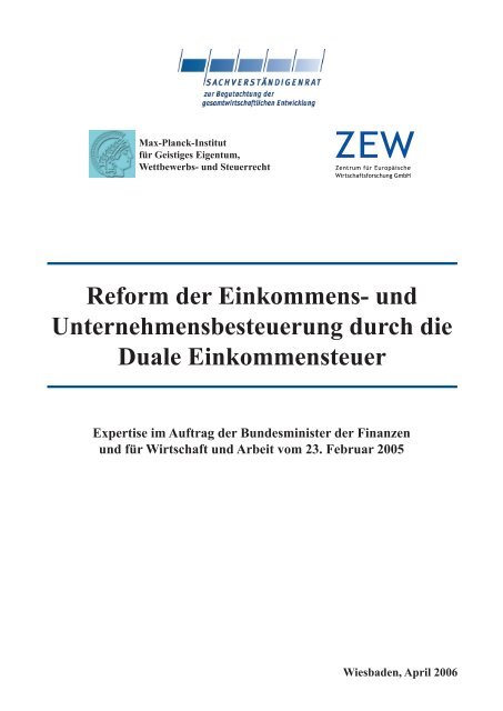 Reform der Einkommens - Sachverständigenrat zur Begutachtung ...