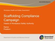 Scaffolding compliance campaign - Heads of Workpalce Safety ...