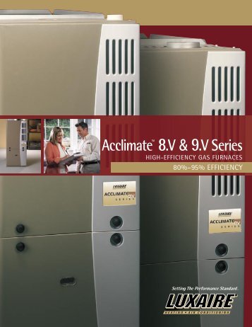 Acclimate 8.V & 9.V Series Variable-speed Gas Furnaces ... - UPGNet
