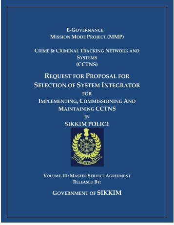 CCTNS RFP FOR SI VOL III.pdf - National Crime Records Bureau