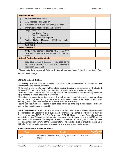 CCTNS RFP FOR SI VOL III.pdf - National Crime Records Bureau