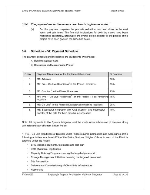 CCTNS RFP FOR SI VOL III.pdf - National Crime Records Bureau