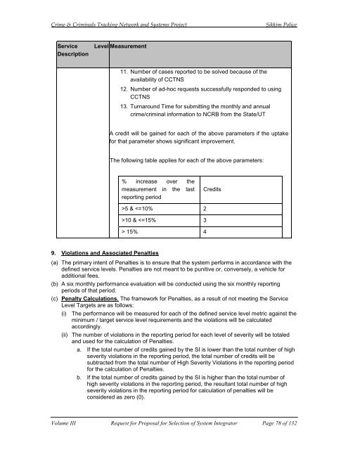 CCTNS RFP FOR SI VOL III.pdf - National Crime Records Bureau