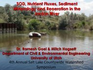 Sediment Oxygen Demand, Re-aeration, and the ... - Salt Lake County