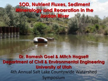 Sediment Oxygen Demand, Re-aeration, and the ... - Salt Lake County