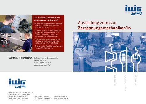 Ausbildung zum/zur Zerspanungsmechaniker/in - ILLIG ...