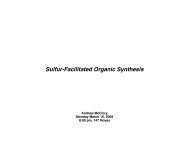 Sulfur-Facilitated Organic Synthesis - The Stoltz Group
