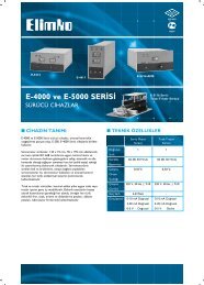 E-4000 ve E-5000 Serisi SÃ¼rÃ¼cÃ¼ Cihazlar - Elimko