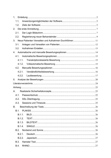 Programm zur Evaluation und Analyse Kindlicher ... - PEAKS