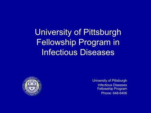 University of Pittsburgh Fellowship Program in Infectious Diseases